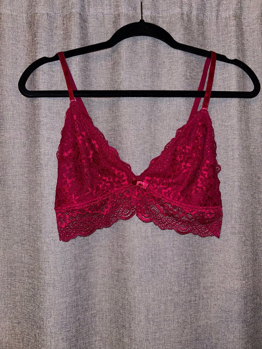 Lace Bralette in Ruby Red